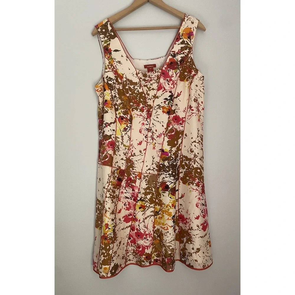sundance silk dress Rosalind Lace Velvet Size 10 Coral Bohemian A silk midi dress featuring a deep V Sundance Evelyn Silk Dress 12